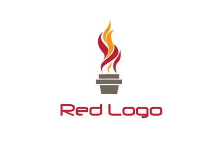 flaming torch logo