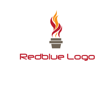 flaming torch logo