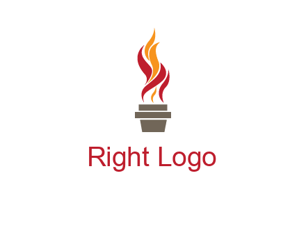 flaming torch logo