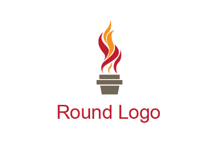 flaming torch logo