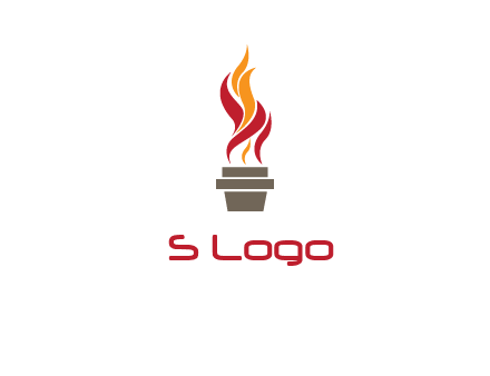 flaming torch logo