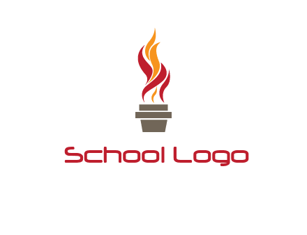 flaming torch logo