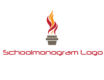 flaming torch logo