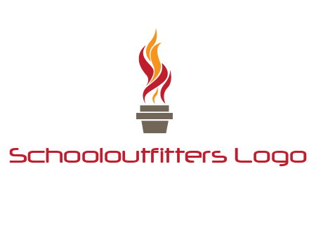 flaming torch logo