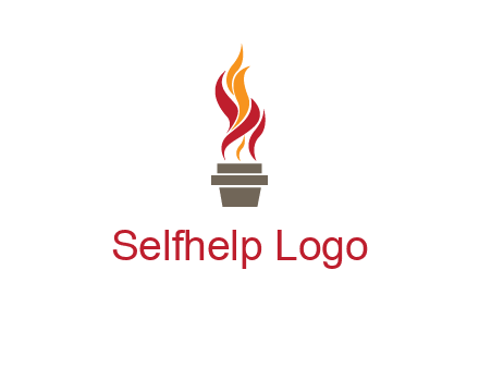 flaming torch logo