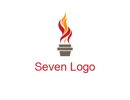 flaming torch logo