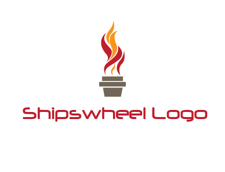 flaming torch logo