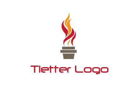 flaming torch logo