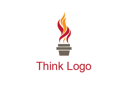 flaming torch logo