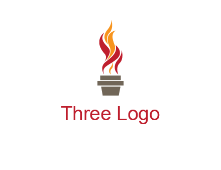 flaming torch logo