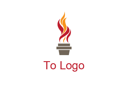 flaming torch logo