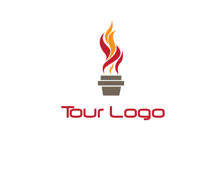 flaming torch logo