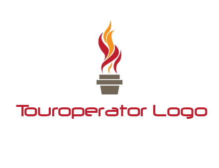 flaming torch logo