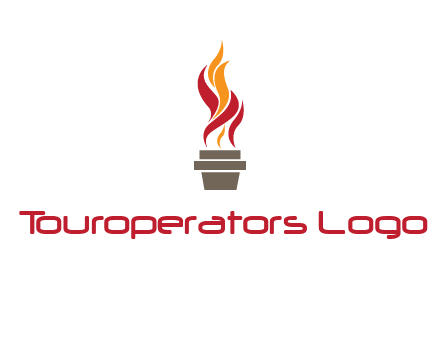 flaming torch logo