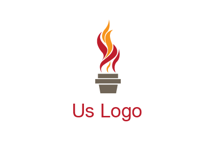 flaming torch logo