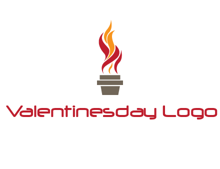 flaming torch logo