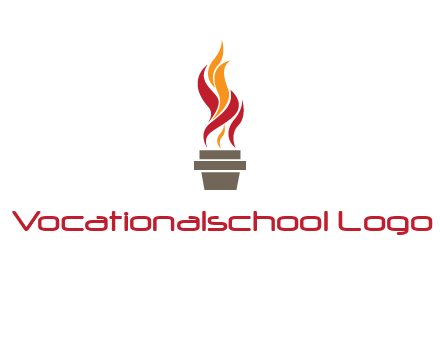 flaming torch logo