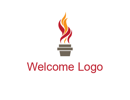 flaming torch logo
