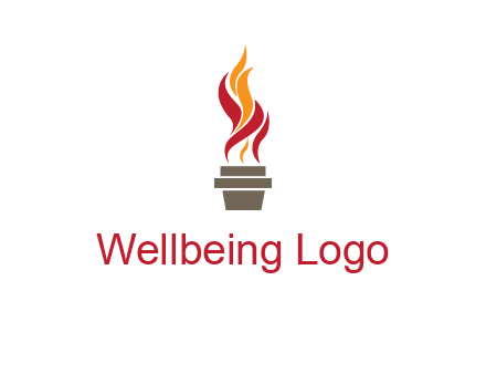 flaming torch logo