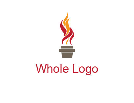 flaming torch logo