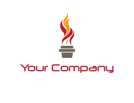 flaming torch logo