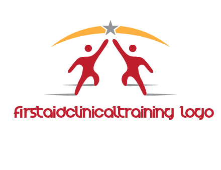 men holding a star icon