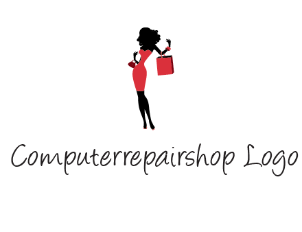 woman in red logo