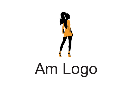 woman in yellow apparel logo