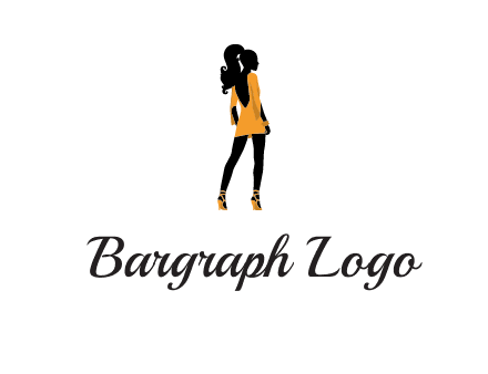 woman in yellow apparel logo
