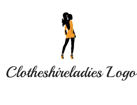 woman in yellow apparel logo