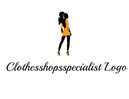 woman in yellow apparel logo