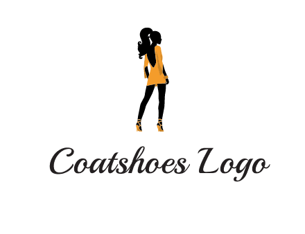 woman in yellow apparel logo