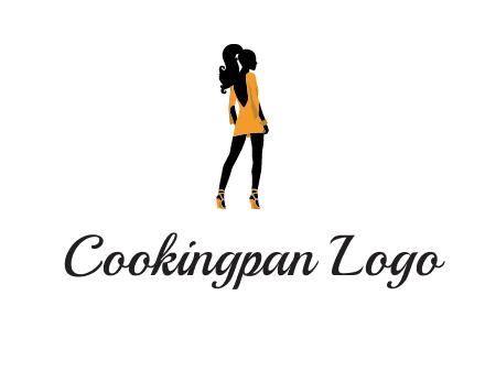 woman in yellow apparel logo