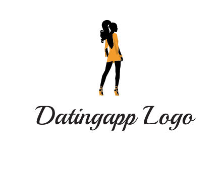 woman in yellow apparel logo