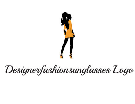 woman in yellow apparel logo