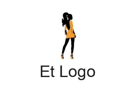 woman in yellow apparel logo