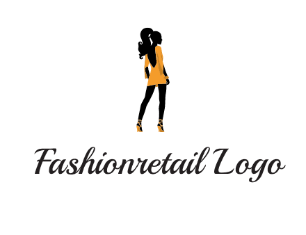 woman in yellow apparel logo
