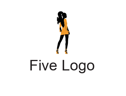 woman in yellow apparel logo