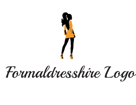 woman in yellow apparel logo