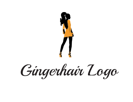 woman in yellow apparel logo