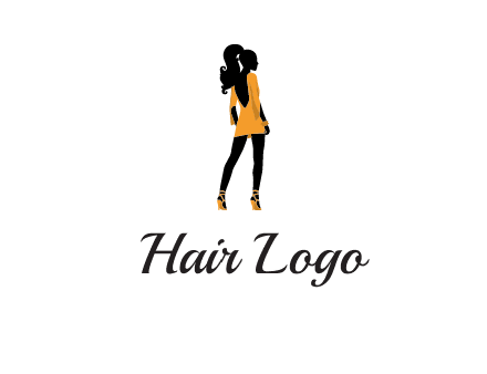 woman in yellow apparel logo