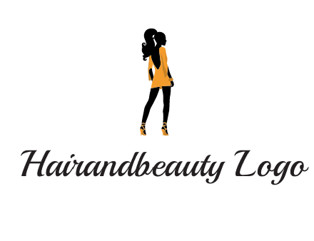 woman in yellow apparel logo