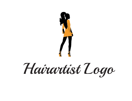 woman in yellow apparel logo