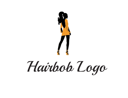 woman in yellow apparel logo