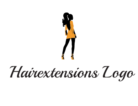 woman in yellow apparel logo
