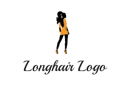 woman in yellow apparel logo