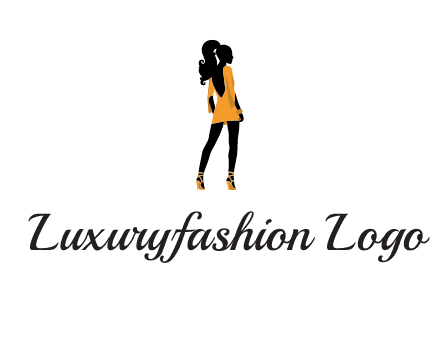 woman in yellow apparel logo