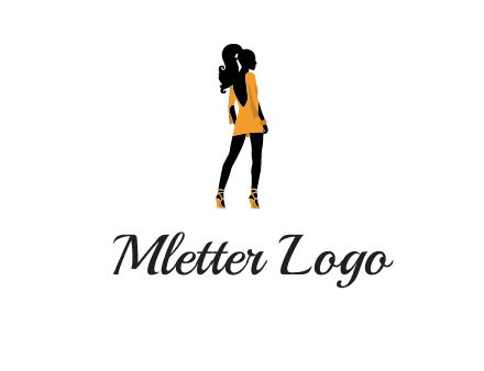 woman in yellow apparel logo