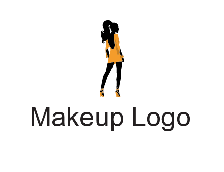 woman in yellow apparel logo