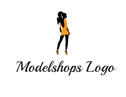 woman in yellow apparel logo